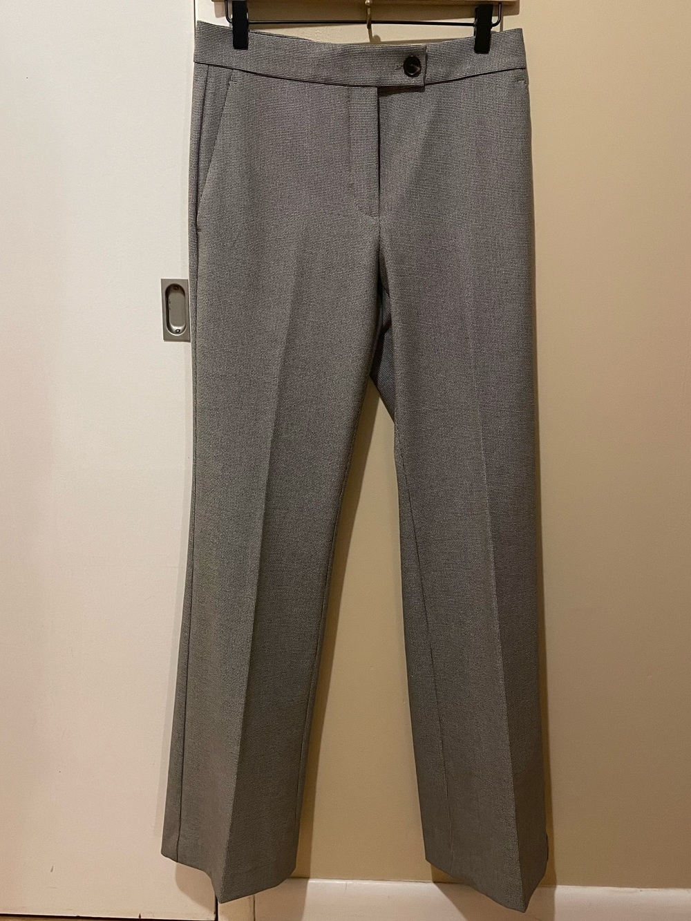 Ann Taylor Houndstooth Straight Trouser